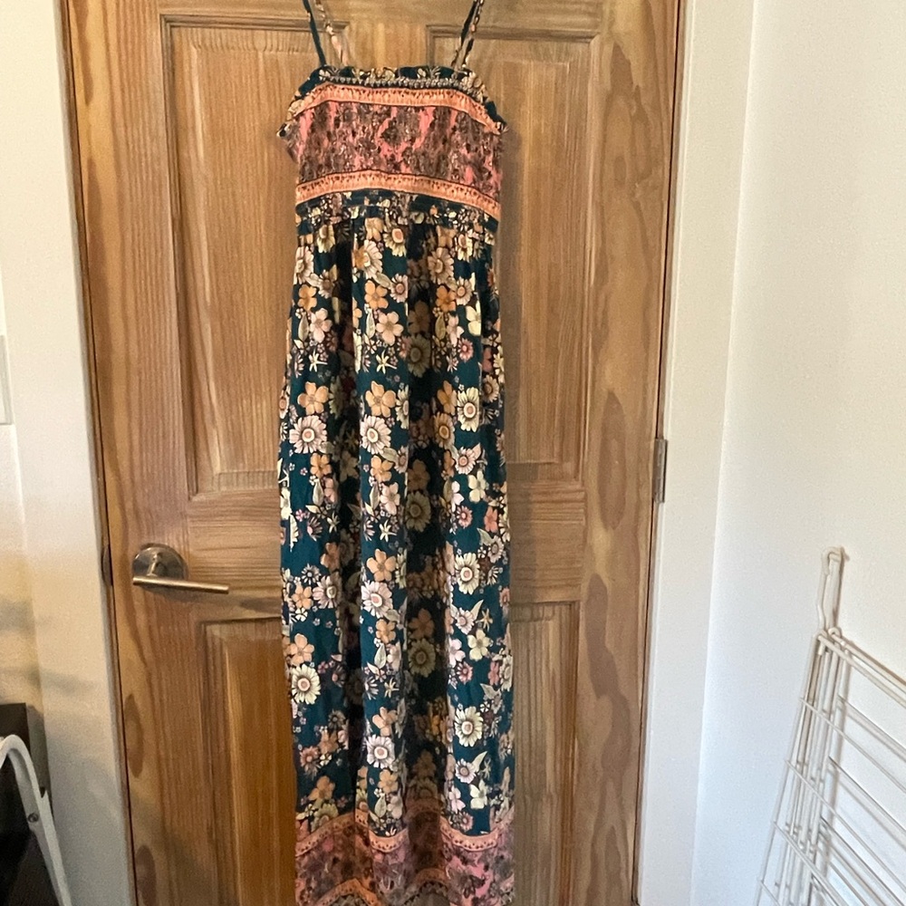 Floral Maxi Dress with Spaghetti Straps